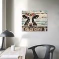 thumbnail image 4 of Orinice Farmhouse Canvas Wall Art Rustic Cow Cattle Wall Decor Inspirational Quotes Country Farm Animals Pictures Painting Prints Framed Artwork for Living Room Kitchen Bathroom  16x12in, 4 of 6