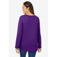 thumbnail image 2 of Woman Within Plus Size Perfect Long-Sleeve V-Neck Tee, 2 of 6
