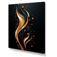 thumbnail image 2 of Designart "Golden Minimalistic Line Art in Black and Gold II" Abstract Canvas Wall Art - Modern Gold Abstract Hallway Wall Art Decor, 2 of 6