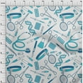 thumbnail image 4 of oneOone Polyester Spandex Turquoise Blue Fabric Tool Quilting Supplies Print Sewing Fabric By The Yard 56 Inch Wide, 4 of 4