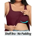 thumbnail image 3 of Charmo Womens Plus Size Cotton Tank Tops with Shelf Bra Adjustable Wider Strap Camisole Basic Undershirts 1X-5X, 3 of 9
