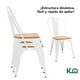 thumbnail image 4 of Silla Tolix Vintage Con Asiento Madera Para Comedor Hogar blanco, 4 of 9