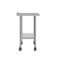 thumbnail image 6 of Flash Furniture Stainless Steel 18 Gauge NSF Cert. Portable Prep and Work Table with 1.5" Backsplash, Undershelf and 2 Locking Casters- 48"W x 24"D x 36"H, 6 of 9