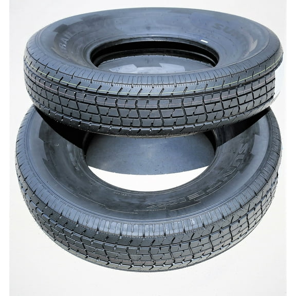 Pair of 2 Suntek HD Trail 2 Semi-Steel ST235/80R16 235/80R16 124/120M E 10 Ply Trailer Tires