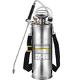thumbnail image 4 of 3 Gallon Stainless Steel Sprayer, 20" Wand & 3FT Reinforced Hose, Hand Pump Sprayer with Pressure Gauge, Safety Valve & Adjustable Nozzle, Garden Weed Sprayer for Lawn, Gardening & Sanitizing, 4 of 8
