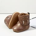 thumbnail image 6 of MEZZALL Leather Western Boots Cowboy Bootie Soft Sole Nonslip Crib Shoes For Baby Toddler Girls Boys Comfort Footwear, 6 of 7
