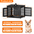thumbnail image 2 of Snuowu 32" Heavy Duty Dog Crate Furniture for Small,Medium and Large Dogs,Rustic Wooden Dog Cage Kennel Indoor Furniture with Waterproof Top,Decorative Pet House Side End Table (Black), 2 of 7