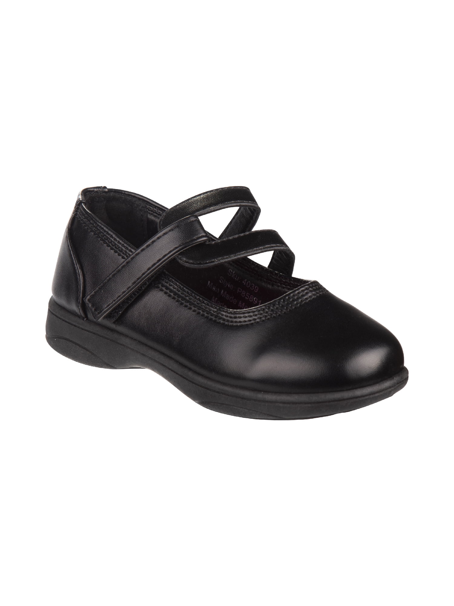 Size 10 M US Toddler Petalia Girls Mary Jane School Uniform Shoes Black Heart 