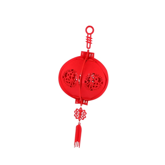 Milisten 1Pc Red Chinese Festival Lanterns Felt Lanterns for Spring Festival Decoration