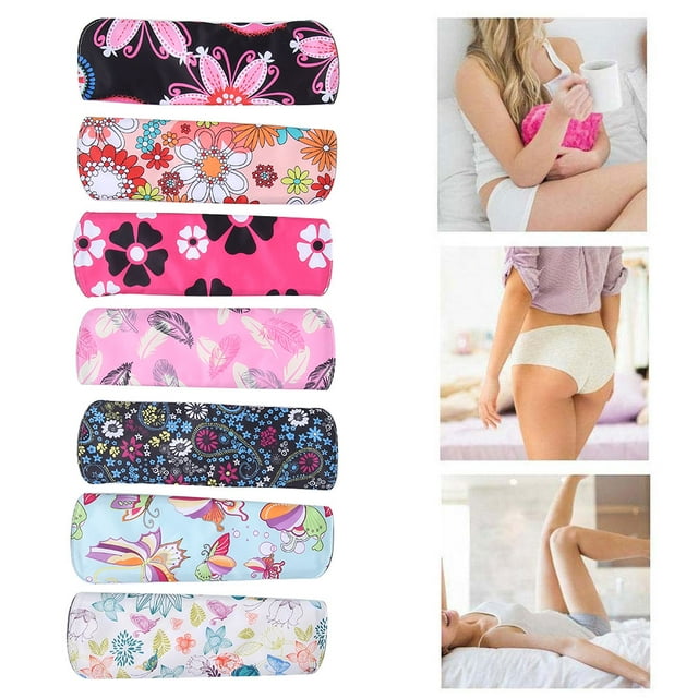 7 Pezas De Toallas Sanitarias De Tela Reutilizables, Toallas De Tela De Bambú, Protectores De Bragas, Tela De Higiene De Bambú, Toallas Sanitarias Mensstruales, Toallas