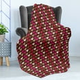 thumbnail image 4 of Abstract Soft Flannel Fleece Throw Blanket, Romantic Heart Shapes Vibrant Love Valentines Day Girls Graphic Illustration, Cozy Plush for Indoor and Outdoor Use, 70" x 90", Brown Fuchsia, by Ambesonne, 4 of 5