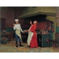 thumbnail image 2 of Jehan Georges Vibert 24x20 Gold Ornate Framed and Double Matted Museum Art Print Titled - The Marvelous Sauce&nbsp; (circa 1890), 2 of 4