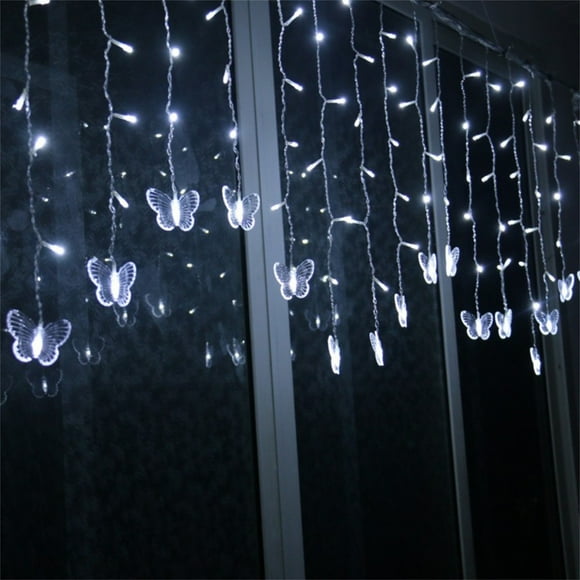 Costyle 110 V Butterfly LED String Curtain Lights Lights Christmas Wedding Party Decor 3.5 M White