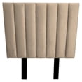 thumbnail image 2 of Cabecera Individual El Bazar Store Drey Terciopelo Beige Rayas Moderna, 2 of 4