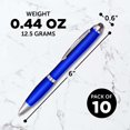 thumbnail image 5 of Plastic Stylus Pens Set of 10, Bulk Pack - Black Ink, Great for Office, School, Business, Tradeshows, Events - Blue, 5 of 5
