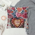 thumbnail image 2 of PHYHOO  Valentines Day Pillow Cover Vase Heart Balloon Decor Holiday Farmhouse Pillow Case Gifts Decoration for Home Sofa Couch (Pink), 2 of 5