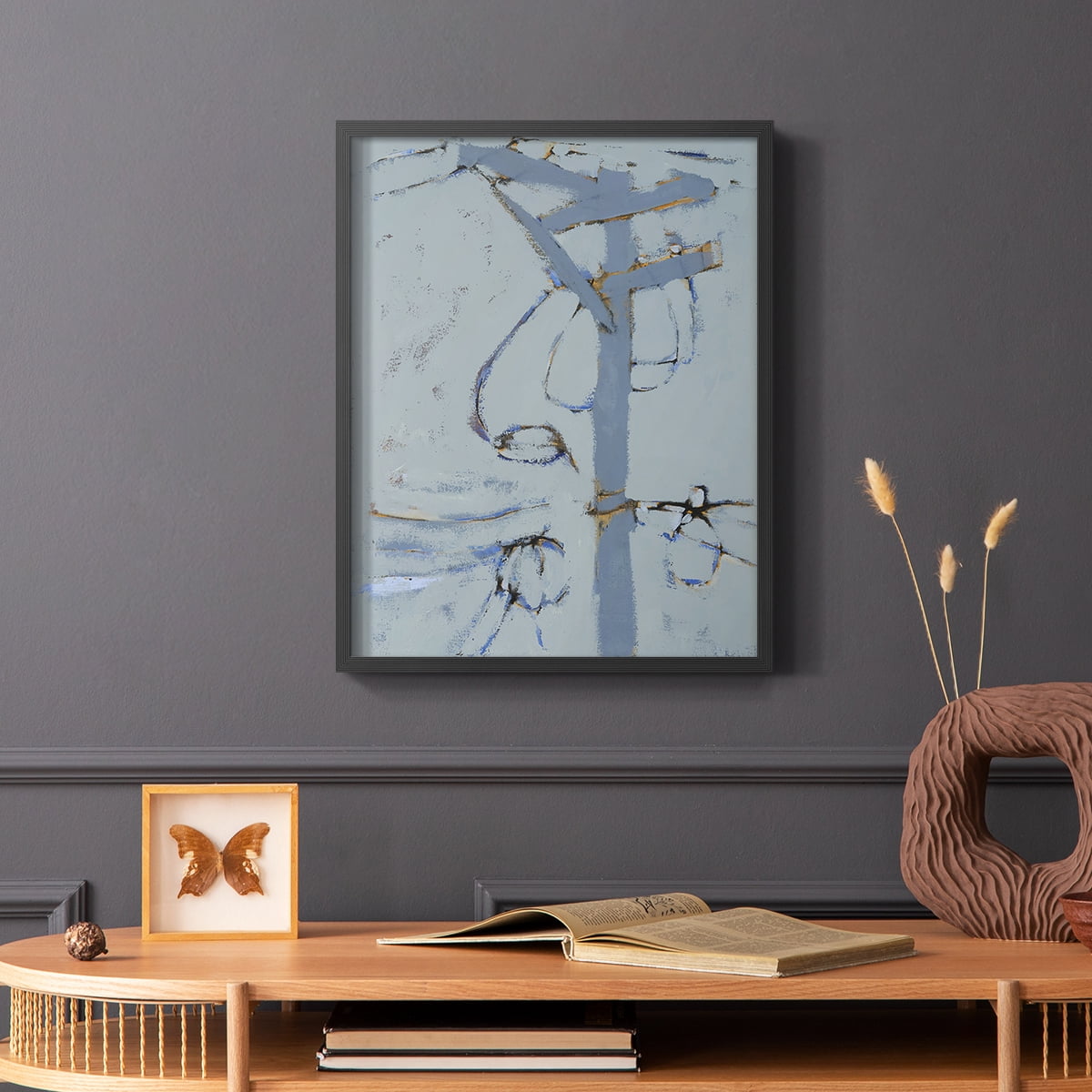 Wires VI Framed Print - Solid Wood in Single Picture Frame Solid Wood 2 Framed Print