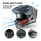 thumbnail image 5 of Casco Abatible Certificado Dot Para Moto Mocoerl TALLA 2XL Conejo Violento, 5 of 5