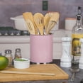 thumbnail image 6 of Creative Home Stainless Steel Tool Crock Utensil Holder, 5" x 5 "x 6.25", Pink, 6 of 12