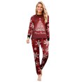 thumbnail image 4 of Christmas Pajamas Family Set - 2 piece Red Merry Christmas Tree Print Long Sleeve Top Pants Set , Christmas Pajamas Matching Sets for Family Xmas Eve for 2XL Pjs, 4 of 5