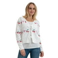 thumbnail image 3 of Jollidays Women's "Mommy & Me" Cherries & Hearts Tie Front Pointelle Cardigan, Sizes S-XL, 3 of 6