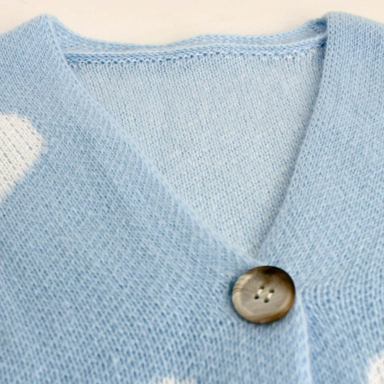 Lroveb Heart Cardigan for Women Valentines Day Sweater Cardigan