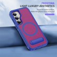 thumbnail image 6 of for Samsung S24 Case,Dual Layer With Kickstand Compatible For MagSafe,Military Shockproof Matte PC with Soft Edges Phone Cover For Galaxy S24 6.2"(Rose Blue), 6 of 8