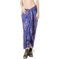 thumbnail image 4 of HAPPY BAY Women's Beachwear Summer Bikini Wraps Beach Wrap Swim Cover up Swimwear Skirt Bathing suit Swimsuit Sarong Coverups for Women One Size Blue, Allover Leaves, 4 of 5
