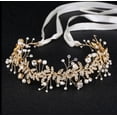 thumbnail image 2 of Tocados de novia de cristal para novias, accesorios para el cabello de boda de plata, diadema de novia, enredadera de pelo con perlas, piezas para el cabello con diamantes de imitación para, 2 of 5