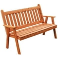 thumbnail image 4 of Kunkle Holdings, LLC Pine 5' Traditional English Garden Bench Walnut Stain, 4 of 5