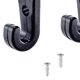 thumbnail image 3 of 1 par de ganchos J anzuelos de ganchos de con fijación, accesorios para de Canoa Kayak, negro - Con tornillos DYNWAVEMX gancho de amarre elástico de nailon, 3 of 8