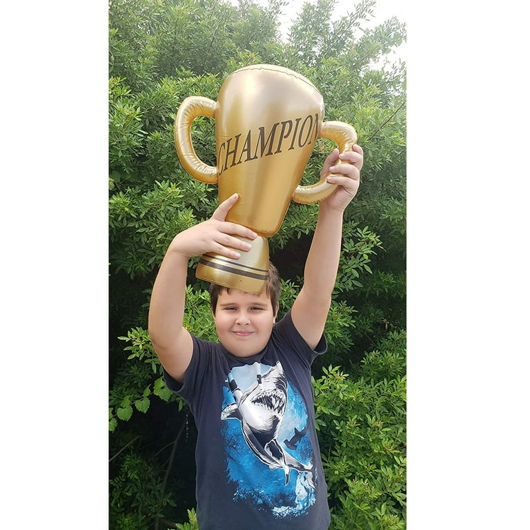 Zugar Land Gold Large 16 Inch Inflatable Trophy Cup with