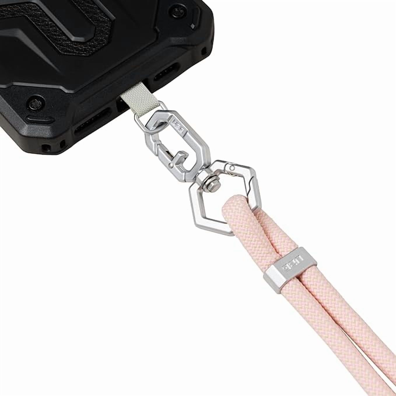 UAG Phone Lanyard Wrist Strap 7mm Adjustable Paracord Wrist Tethers Lanyard for iPhone Cases Civilian Rose Quartz