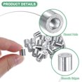 thumbnail image 2 of Uxcell 25-Pack Aluminum Crimping Loop Sleeves, 4mm 1/6 Round Barrel Wire Rope Sleeves, 2 of 2