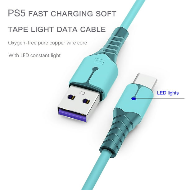 OUNAMIO 6.56FT Xbox Series X PS5 Controller Charging Cable with LED Indicator, Fast Charging Data Sync USB Type C Universal Data Cable - Walmart.com