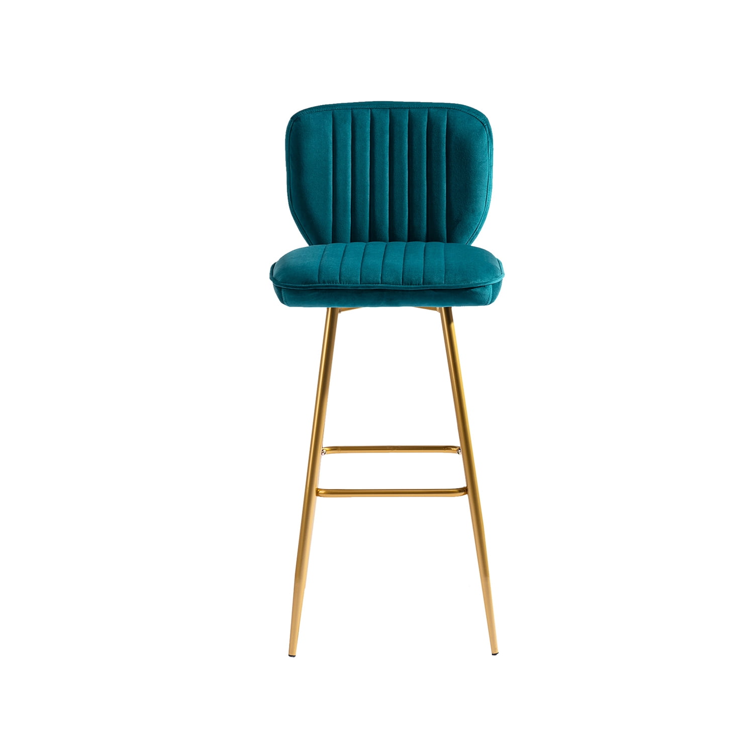 Kepooman Modern Design Bar Stools Set of 1 with Back for Bar Counter, Blue - Green Kepooman Modern Design Bar Stools Set of 1 with Back for Bar Counter, Blue - Green