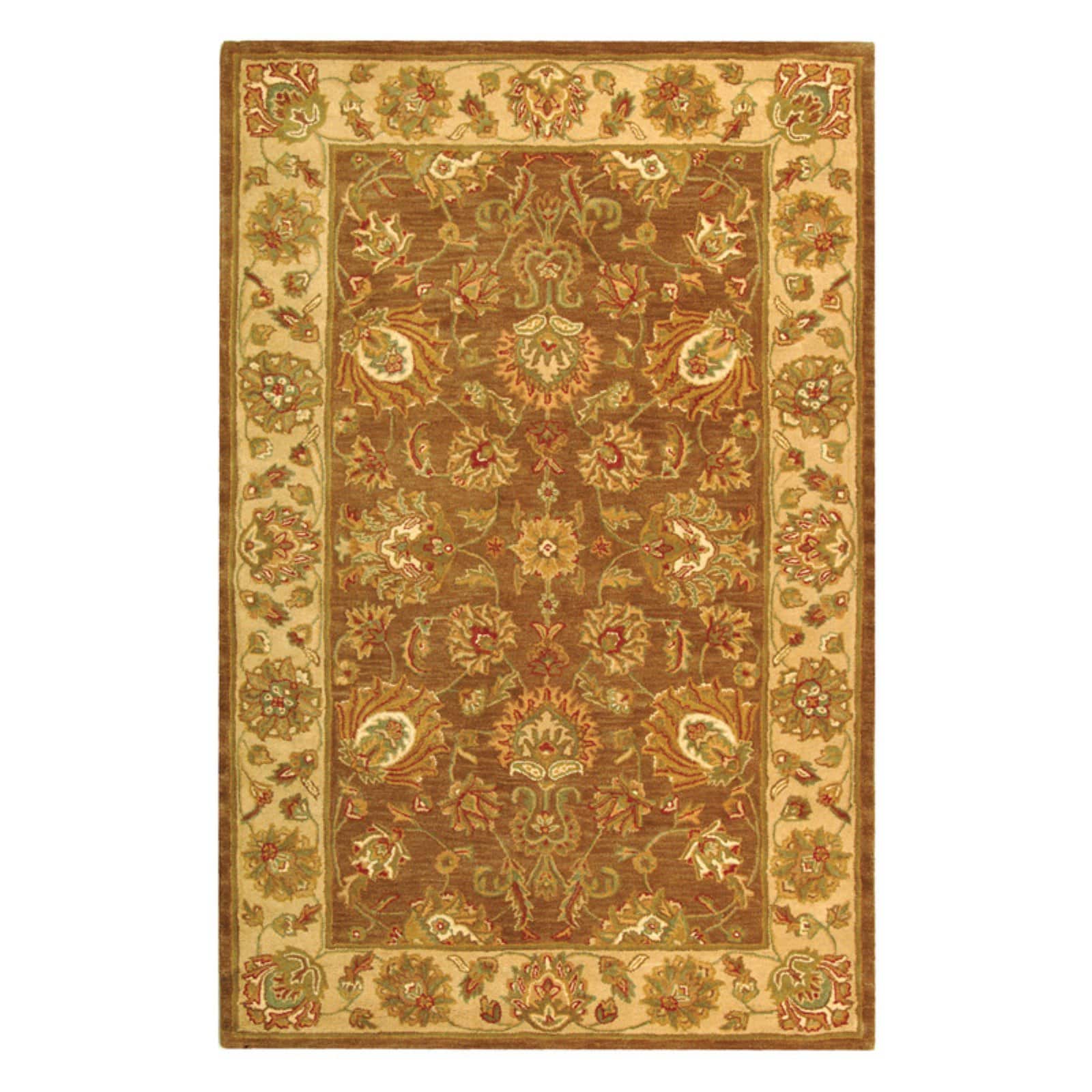 SAFAVIEH Heritage Regis Traditional Wool Area Rug, Brown/Ivory, 8'3" x 11' - image 4 of 9