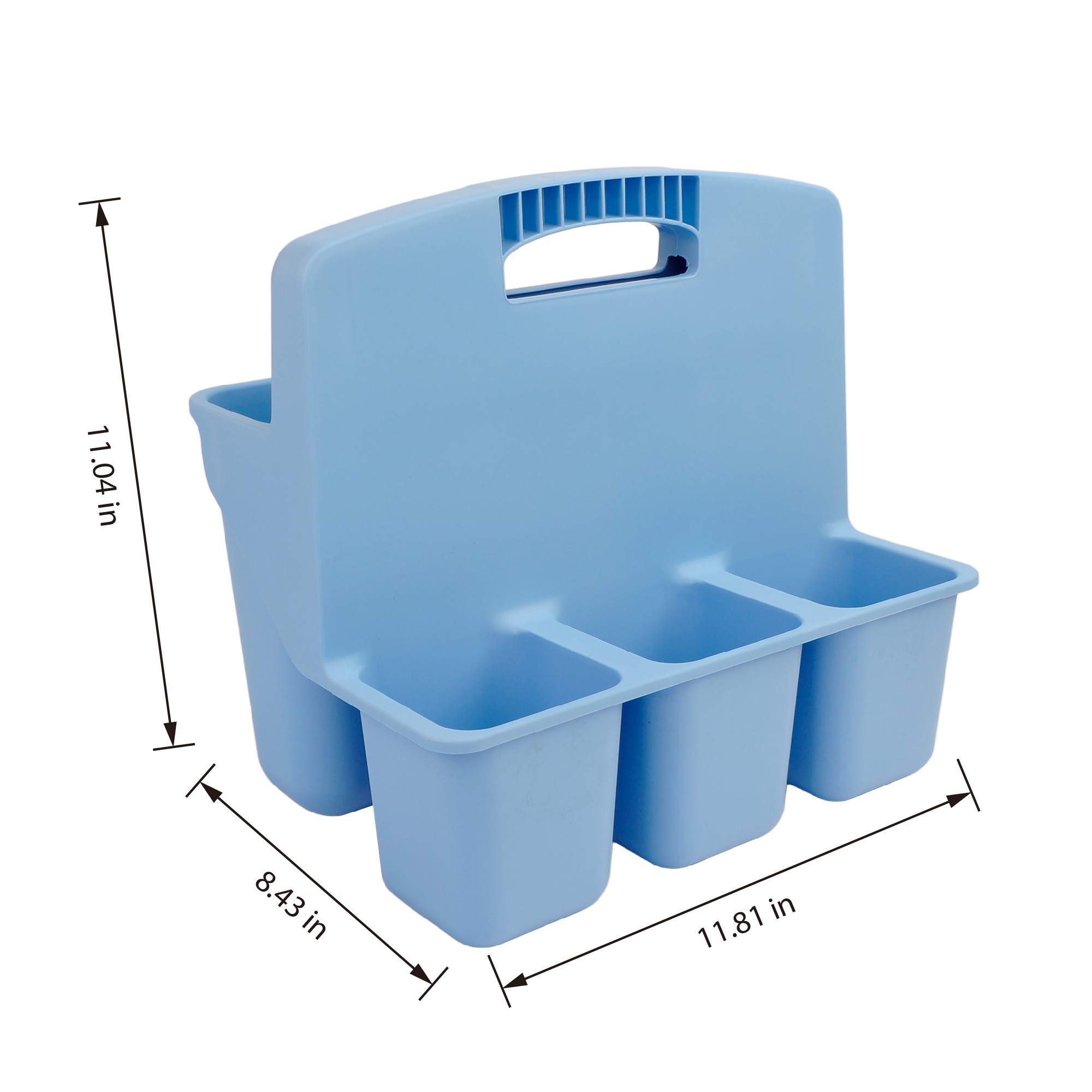 Organizador de escritorio Pen+Gear de plástico azul tipo caddy 6