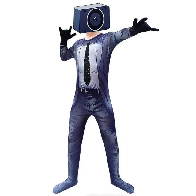 Skibidi baño disfraz de Cosplay juego altavoz hombre Tv hombre videocámara disfraces mono mono máscara Halloween para mujeres y hombres