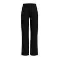 thumbnail image 5 of Womens Casual Pants Solid Color Wide Fit Trouses Straight Leg Athletic Work Pants With Pockets, 5 of 6