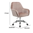 thumbnail image 2 of ACME Eimer Office Chair in Peach and Chrome, 2 of 5