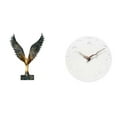 thumbnail image 1 of Estatua de la casa,Estatua de ala hecha a mano,artesanía de resina para cafetería,Reloj de pared,Reloj de pared decorativo para baño y dormitorio.,Reloj de pared redondo silencioso y sin, 1 of 8