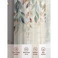 thumbnail image 6 of Green Brown Botanical Sheer Curtains 96 Inch Length 2 Panels Set for Living Room/Bedroom, Farmhouse Eucalyptus Leaves Rustic Curtain Sheers Drapes Rod Pocket Curtains Window Treatment Set 52''x96''x2, 6 of 7