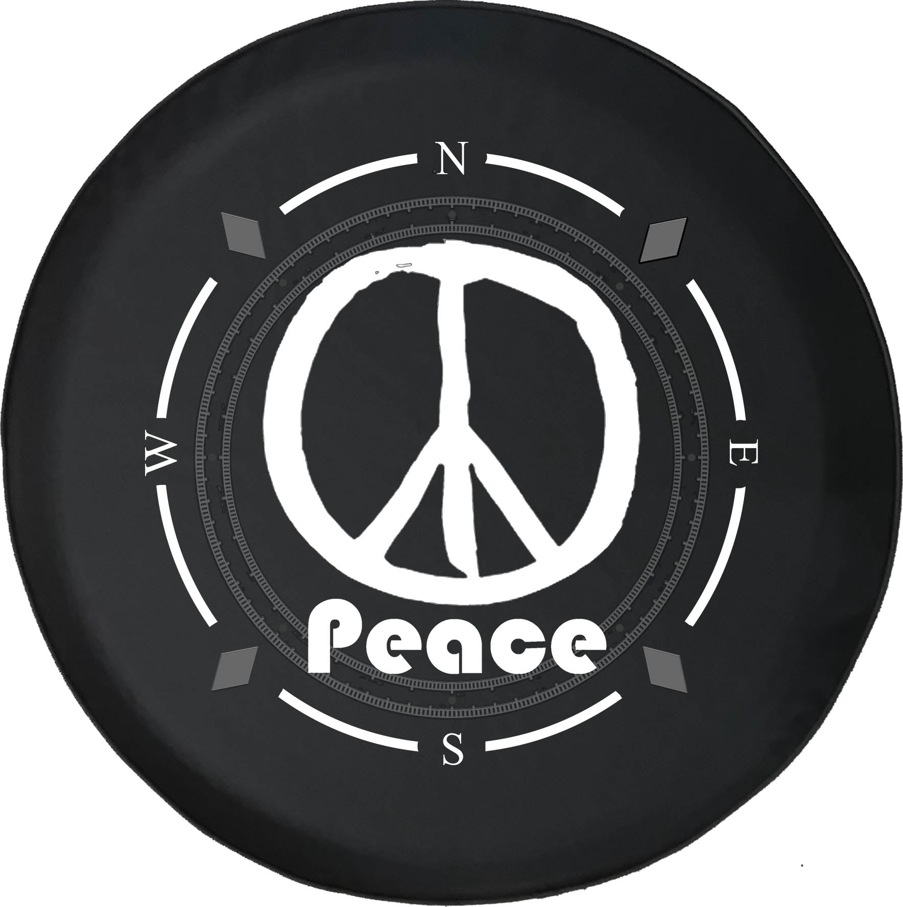 Swono Peace Tire Cover,Rainbow Peace Sign with Hand Drawn Text with Lettering On White Background Wheel Cover Universal Fit for Trailer Rv Many Vehicle Wheel Diameter 14