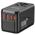 thumbnail image 1 of LENCENT Adaptador Universal de Viaje, GAN III 100W Adaptador Internacional con 2 USB QC4.0&2 USB-C P, 1 of 8