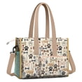 thumbnail image 2 of Teacher Tote Bag,Paw Prints and Bones Teacher Utility Tote Bag,Large Work Tote Bags for Women with Multiple Pockets,Top Zipper Closure,13.8x10.6x6.7 Inch, 2 of 5