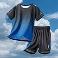 thumbnail image 4 of Men Fitness Quick Drying Sports Suit Breathable Ice Silk Men's Sportswear,Men's running T-Shirt and Shorts Set, 4 of 5