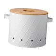 thumbnail image 2 of Fiocias Potato Storage Tin with Lid Potato Onion Garlic Storage Bin for Kitchen Home White Large, 2 of 9