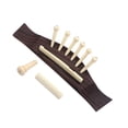 thumbnail image 3 of MasteelfCA 6-String Rosewood Saddle Through Acoustic Guitar Bridge Plastic Guitar Saddle Nut Slotted Bridge Endpins for Folk Classical Acoustic Guitar Replacement Parts, 3 of 7