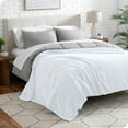 thumbnail image 2 of Bare Home Couverture Texturée en Molleton Microplush - 300 G/m2 - Micro-Polaire Duveteuse - Douce et Moelleuse - Grand Lit/queen, Blanc, 2 of 6